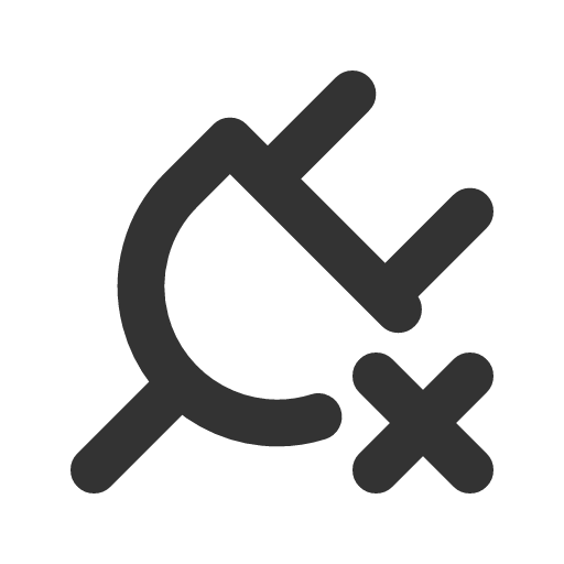 иконка plug x, plug, штекер,
