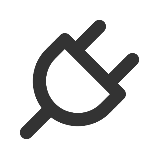 иконка plug, штекер,