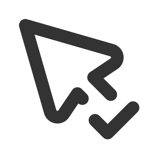 иконка pointer check, pointer, поиск, check, галочка,