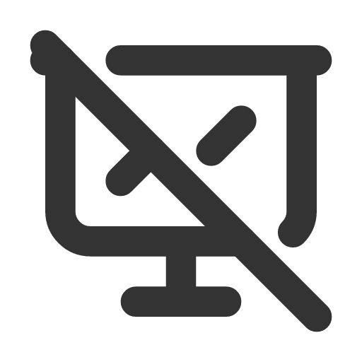 иконка presentation off, presentation, презентация, off,