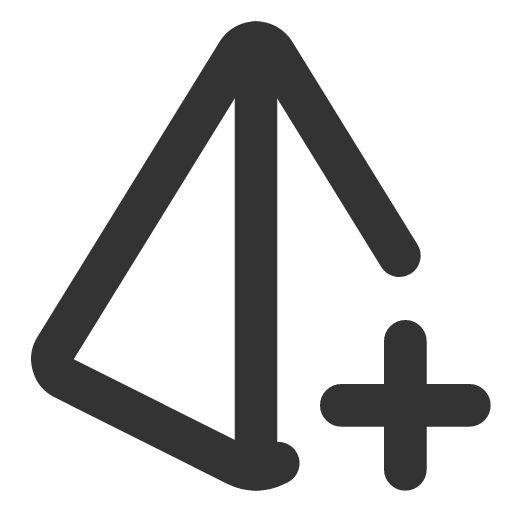 иконка pyramid plus, pyramid, пирамида, plus, плюс,