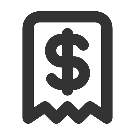 иконка receipt dollar, receipt, dollar, доллар,