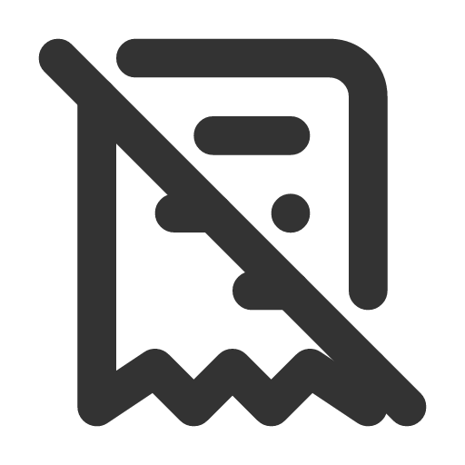 иконка receipt off, receipt, off,