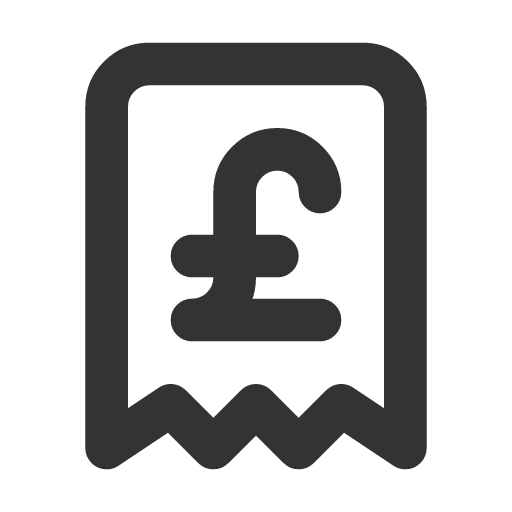 иконка receipt pound, receipt, pound, фунт,