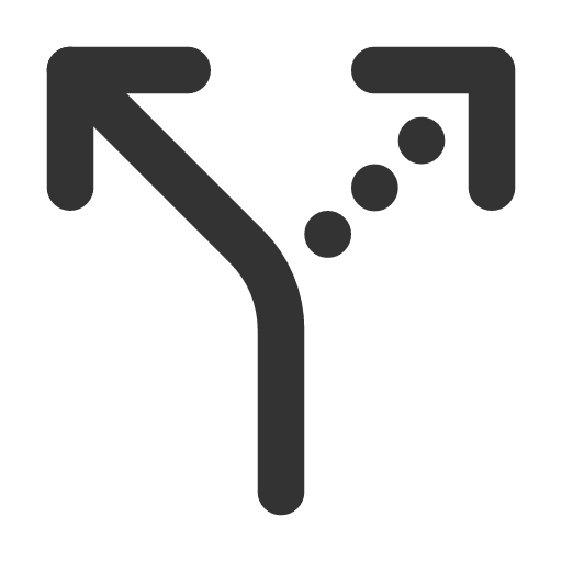 иконка route left, route, left, стрелка,