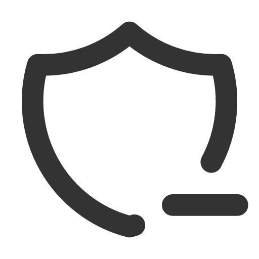 иконка shield minus, shield, щит, minus, минус,