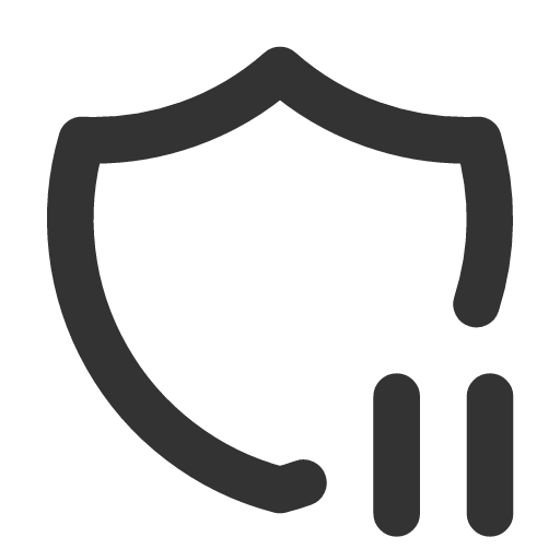 иконка shield pause, shield, щит, pause, пауза,