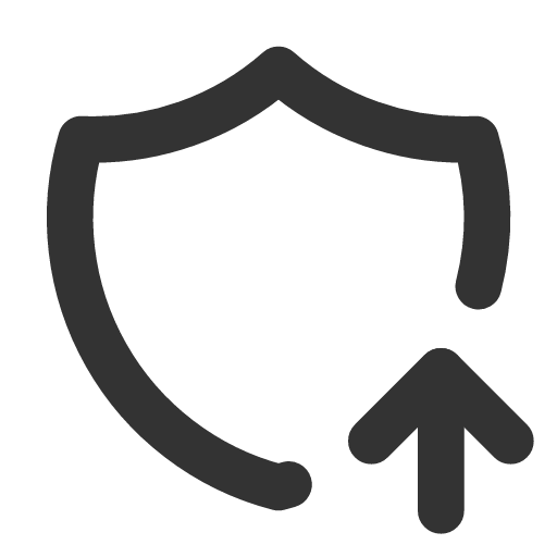 иконка shield up, shield, щит, up, стрелка вверх,