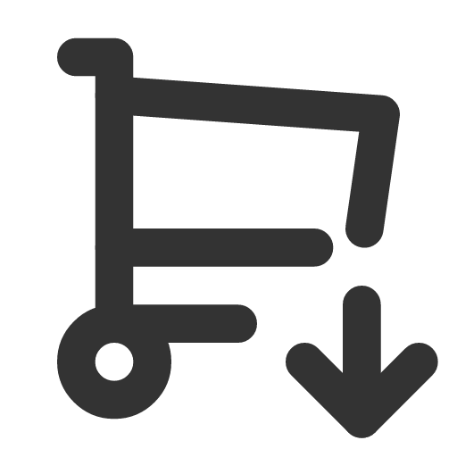 иконка shopping cart down, shopping, шоппинг, cart, корзина, down, стрелка,