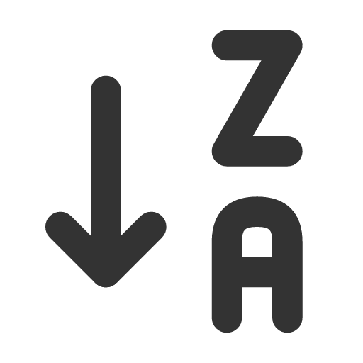 иконка sort descending letters, sort, descending, letters,