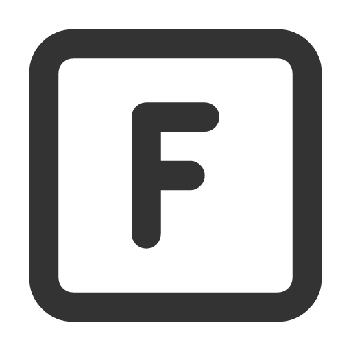 иконка square letter f, square, letter, почта,