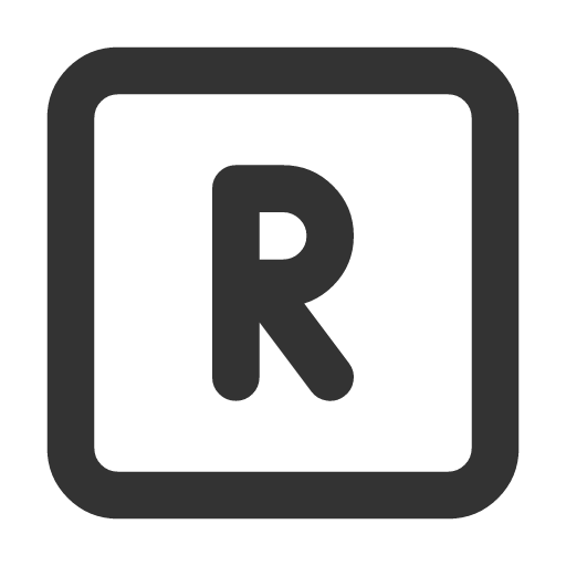 иконка square letter r, square, letter, почта,
