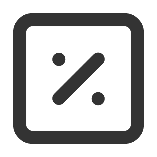 иконка square percentage, square, percentage,