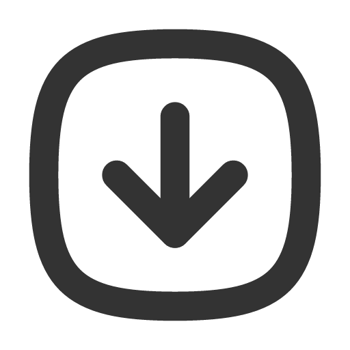 иконка square rounded arrow down, square, rounded, arrow, стрелка, down,