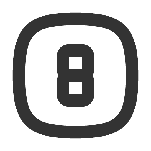 иконка square rounded number 8, square, rounded, number,