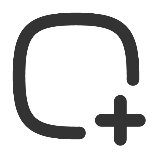 иконка square rounded plus 2, square, rounded, plus, плюс,