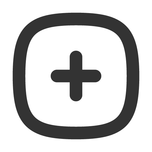 иконка square rounded plus, square, rounded, plus, плюс,