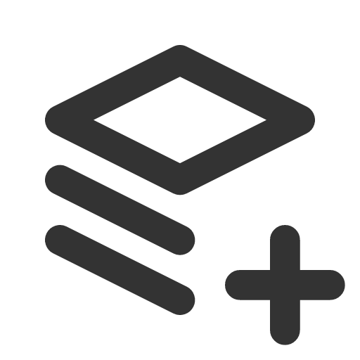 иконка stack plus, stack, plus, плюс,