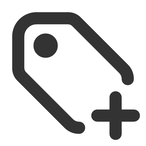 иконка tag plus, tag, тег, plus, плюс,