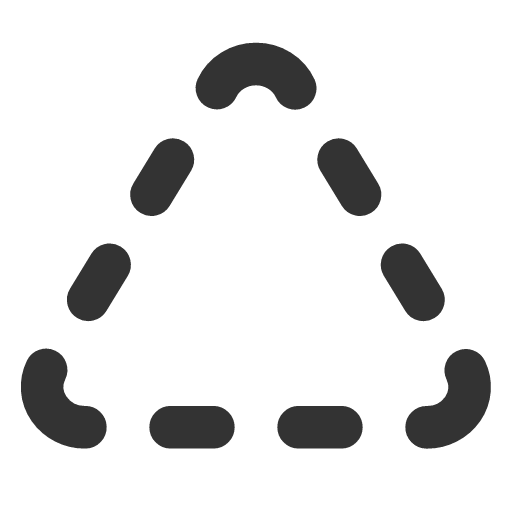 иконка triangle dashed, triangle, треугольник, dashed,
