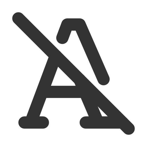 иконка typography off, typography, off,