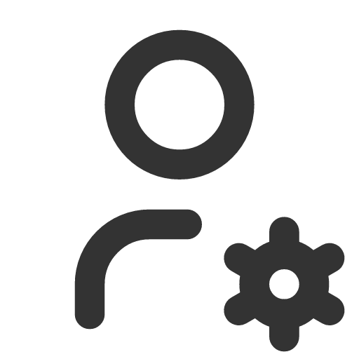 иконка user cog, user, пользователь, cog,