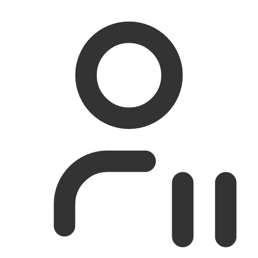иконка user pause, user, пользователь, pause, пауза,