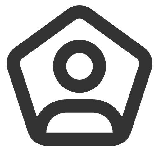 иконка user pentagon, user, пользователь, pentagon,