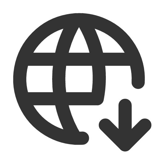 иконка world down, world, интернет, down, стрелка,