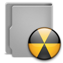иконка burn, folder, опасность, радиация, папка