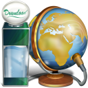 иконка download, загрузка, загрузить, скачать, глобус