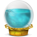 иконки CrystalBlue, шар, кристалл