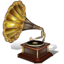 иконка music, музыка, граммофон