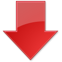 иконка stock index down, arrow down, arrow, стрелка, стрелка вниз