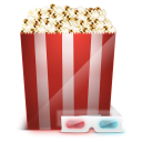 иконки cinema, попкорн, кино