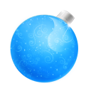 иконка Christmas, ball blue, новогодний шар, елочная игрушка