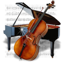 иконка music, piano, chello, рояль, музыка, музыкальные инструменты