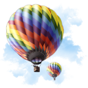 иконки balloon, воздушный шар, аэростат