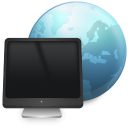 иконка My Network Places, сетевое окружение, монитор, интернет