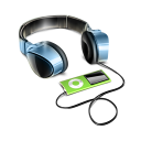 иконка headphones, наушники, headphone, плеер