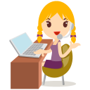 иконки callcenter, girls, blonde, девушка, коллцентр, колл центр