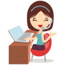иконка callcenter, girls, blue, колл центр, коллцентр, девушка