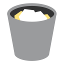 иконка trash full, полная корзина