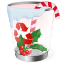 иконка recycle bin full, полная корзина, новый год