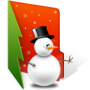 иконка User Folder, папка, новый год, снеговик