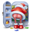 иконка santas teal, санта, санта клаус, Christmas, дед мороз, новый год