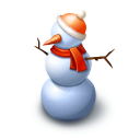 иконка snowman, снеговик, новый год