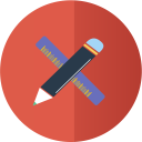 иконка дизайн, дизайнер, карандаш, линейка, design