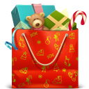 иконка подарок, рождество, новый год, подарки, медведь, пакет, bag