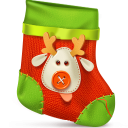иконка новогодний носок, новый год, рождество, sock
